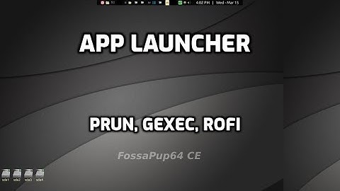 application launchers in puppylinux: prun, gexec and rofi