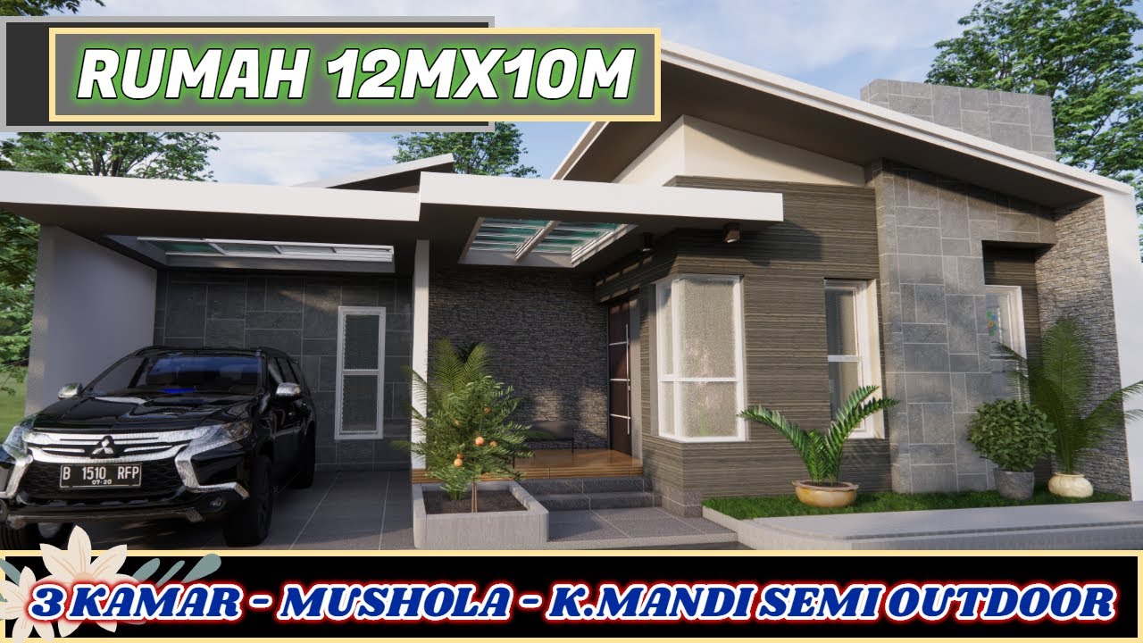  Desain rumah 12x10  meter terlengkap TRIK MEMAKSIMALKAN 