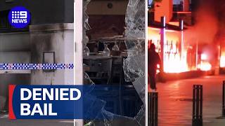 Man and teen denied bail after allegedly torching Melbourne restaurant | 9 News Australia