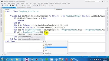 How to Drag and drop operation between two Listbox using VB NET 2012
