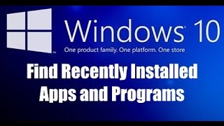 Find Recently installed apps / Programs in windows 10 screenshot 3