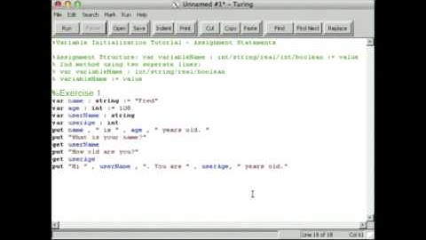 Variable Initialization - Turing