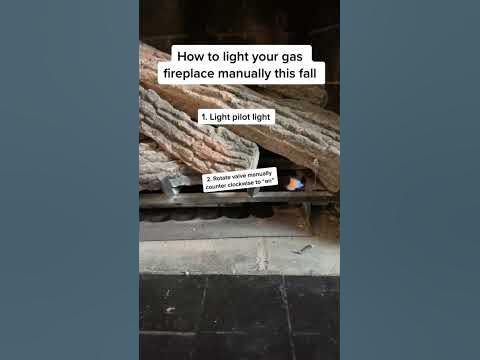 How to manually light gas fireplace - YouTube