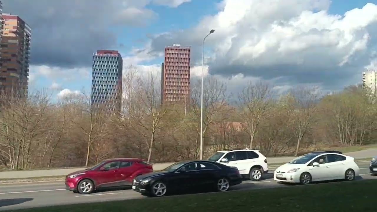 Вильнюс из окна автобуса