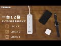 【ビックカメラ】テッサン提供 「USB付き電源タップ PS02AJP」を動画でご紹介