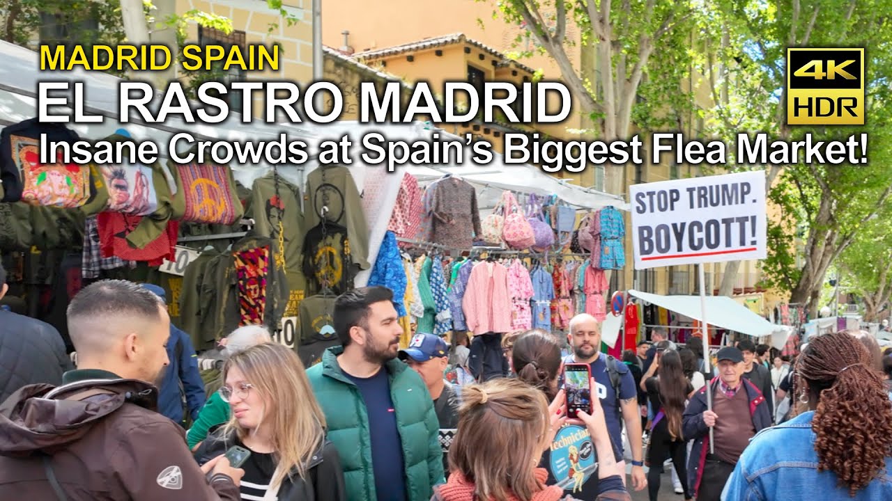El Rastro Madrid: Insane Crowds & Bargains at Spain's Biggest Flea Market! 