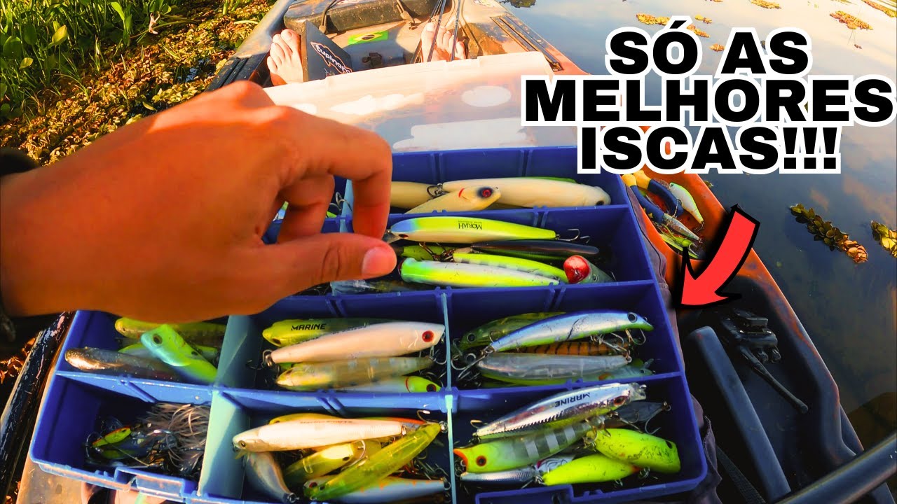 MINHA SELEÇÃO DE ISCAS ARTIFICIAIS RIO PARANÁ E TIÊTE!!!! PESCARIA DE TUCUNARE!!!