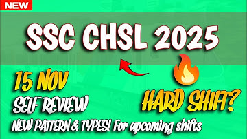 SSC CHSL MY EXAM REVIEW HARD SHIFT SSC CHSL 15 NOV SHIFT 1 | MY ATTEMPS #ssc #sscchsl #ssccgl