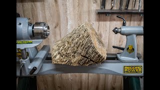 Woodturning - a rotten shell with golden heart