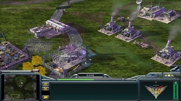 Rush Game Laser Vs Air Force Hard Ai [Command & Conquer Generals Zero:Hour SkirmisH]