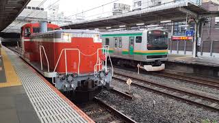 【田端常駐交換(送り込み)】DE10 1603が単機で大宮駅6番線から発車するシーン(単8934レ)2024.06.23