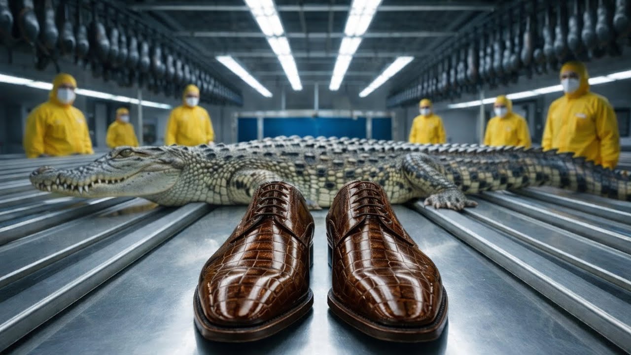 Inside a Massive Factory Where Millions of crocodile Leather shoes Are Made Every Single Day