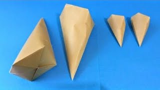 折り紙 恐竜の歯の化石 Origami Dinosaur tooth fossil - YouTube