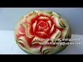 Watermelon Carving Design 5,Lessons 21 for Advance,แกะสลักแตงโม ลายเอสคู่