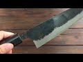 【ナイフギャラリーオリジナル】土佐の黒打ち　文化包丁 165mm　紫檀丸柄,Gyuto,Santoku,Nakiri，Bunka,Knife,Kichen Knife,Knife Gallery,