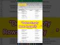 Delete Empty Rows in Excel Instantly ⚡ | Excel Tips &amp; Tricks #shorts #excel #exceltips #explore