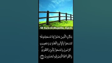 القران الكريم سورة المجادلة آية ٩-١٠ ياسر الدوسري Quran