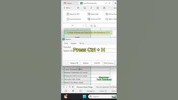 How to Remove Data from the Brackets in MS Excel |  #excel #exceltips #exceltricks #exceltutorial