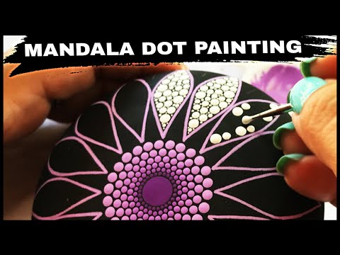 Mandala Dot Painting How To Paint Stones Rocks Dotting Artist Tutorial Art Mandalas #mandala #art