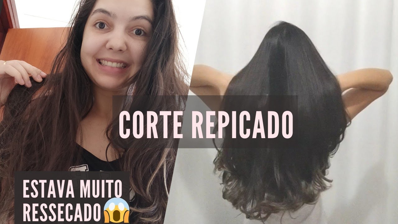 Como cortar o cabelo sozinha. Corte repicado. - YouTube