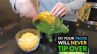 Kitchen supplies dinosaur food holder taco rack shell | lifehack stuff