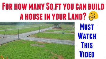 For how many Sq.ft you can build a house in your Land? | Floor Space Index | FSI | Premium FSI