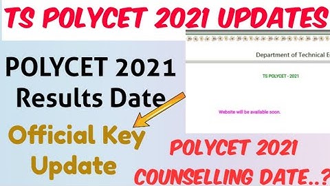 TS POLYCET 2021 Results Date//Polycet 2021 Official Key Update//Imp Documents for counselling 2021