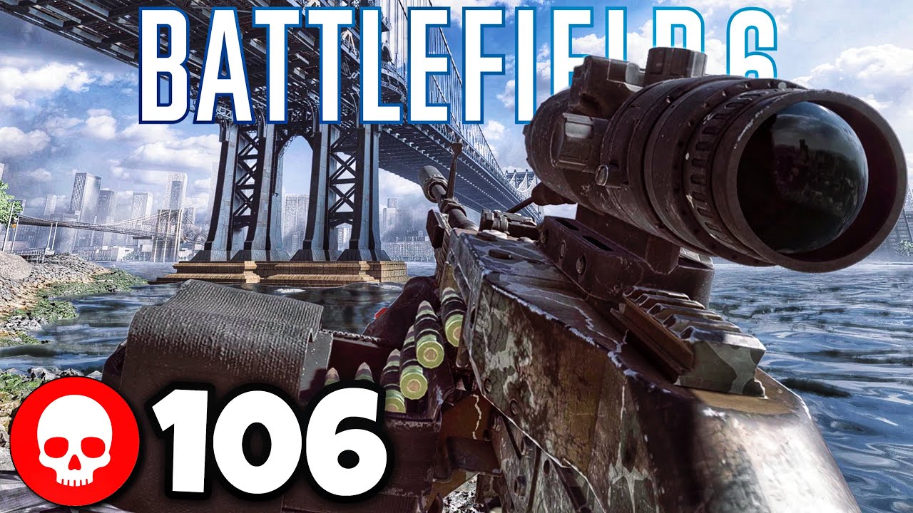 100+ Kills M60 Manhattan Bridge Conquest - BF6