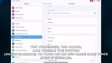 HOW TO DISABLE OR ENABLE VOICEOVER AUDIO DUCKING IN IPADOS 13.6 (IPAD)