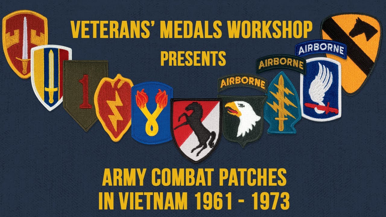 Army Vietnam Combat Patches Earned By Army Vietnam Veterans Youtube