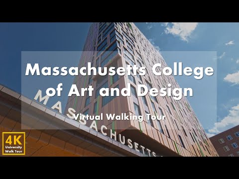 Massachusetts College of Art and Design (MassArt) - Virtual Walking Tour [4k 60fps]