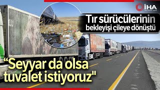 Çıldır-Aktaş Gümrük Kapısında 8 Kilometrelik Tır Kuyruğu