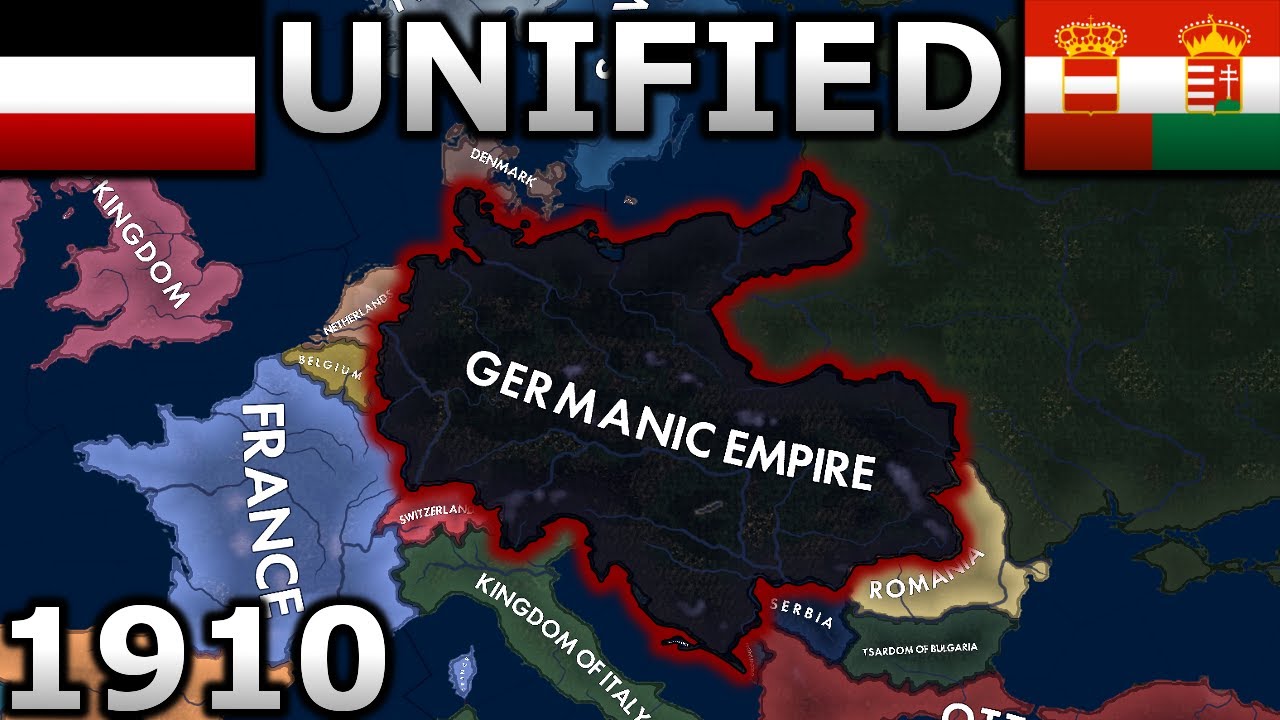 What if Germany Unified with Austria before WW1? | HOI4 Timelapse - YouTube