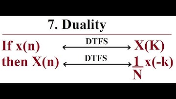 Duality | Properties of DTFS | EnggClasses