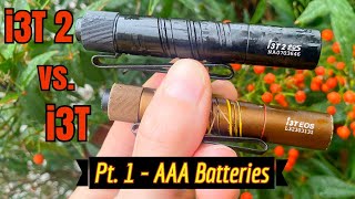 Olight i3T vs. i3T 2  Pt. 1: AAA Battery Showdown!