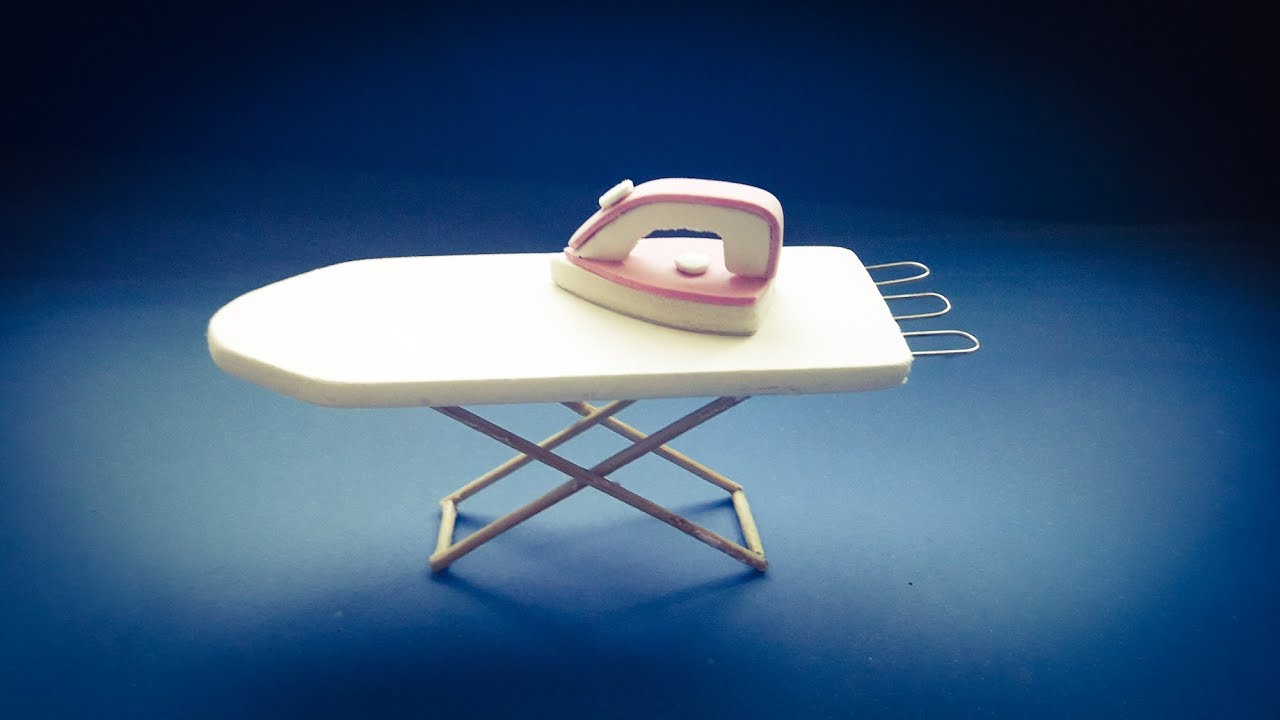 DIY // Minyatür ütü ve ütü masası - YouTube