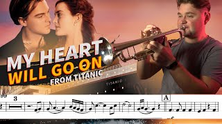 My Heart Will Go On - Trumpet (with Sheet Music\Notes) from Titanic