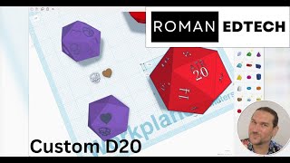 🎲 How to Make a Custom D20 Die in TinkerCAD (with Symbols & Initials!)