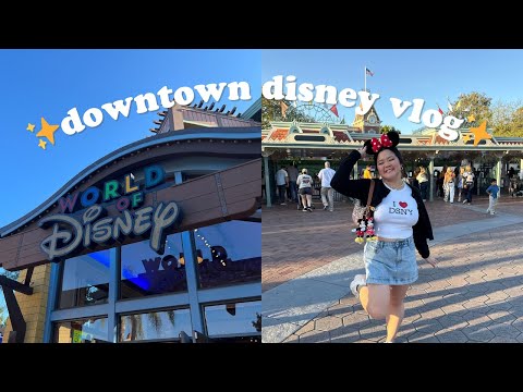 DOWNTOWN DISNEY VLOG! ❤️🛍️✨ (eat at parkside market and shop for disney merch with me!)