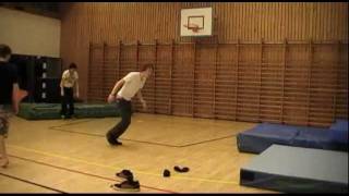 Slow motion wall flip