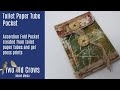 Toilet Paper Tube Pocket with Gel Press prints | Toilet Paper Roll project | Junk Journal Pocket
