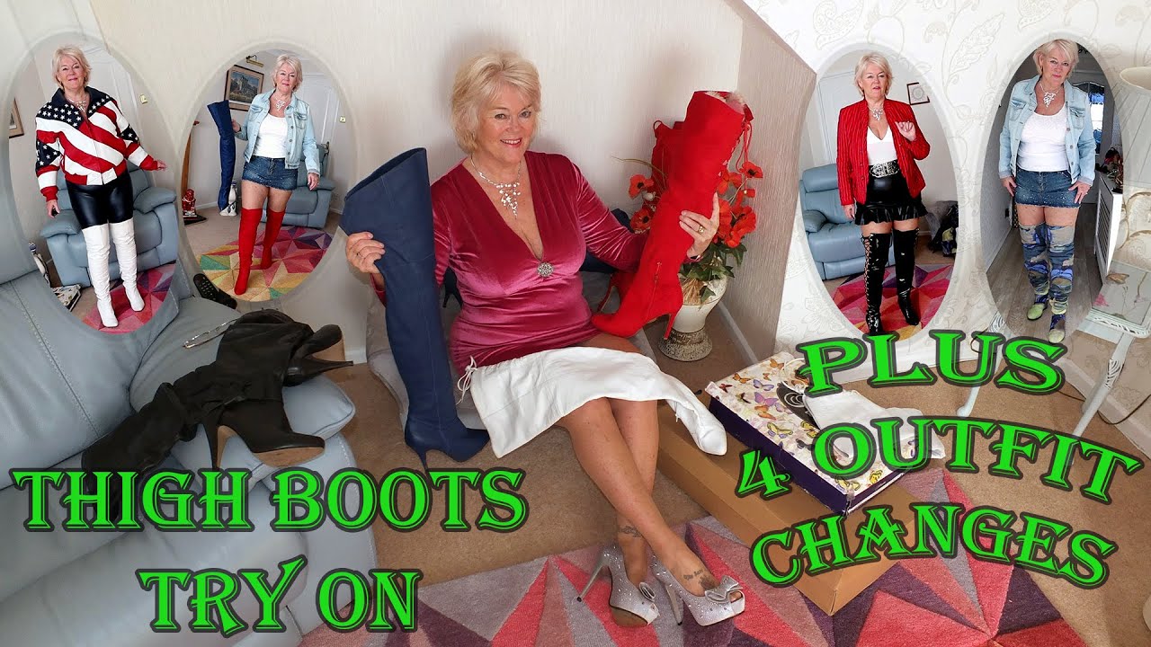 Наряды дня: примерка ботфортов и 4 варианта смены нарядов с мини-юбками и джинсами