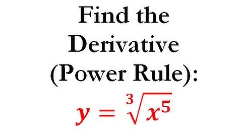 Power Rule of Derivatives (Calculus) - Worked Example #3