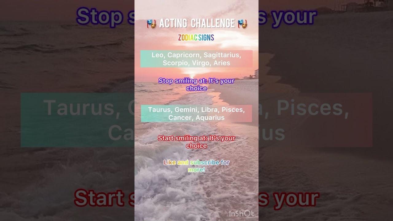 🎭 Актерский челлендж со знаками зодиака🎭 