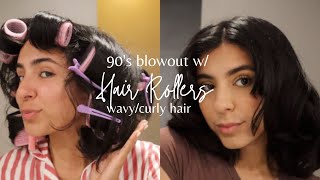 90&#39;s blowout w/ hair rollers | T3 Micro Airebrush Duo &amp; hair rollers