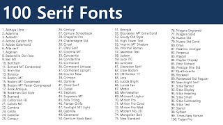 100 Serif Fonts  free download Henry