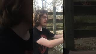 Kid rides zipline then falls back and lands in water