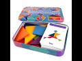 3d wood pattern animal jigsaw puzzle tangram toy kids montessori early education