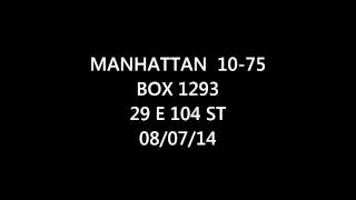 FDNY Radio: Manhattan 10-75 Box 1293 08/07/14