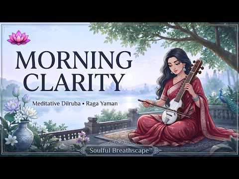 Morning Clarity 🌿 Raga Yaman inspired Dilruba Meditation Music for Stress Relief, Calm Mind & Focus